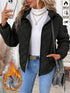 Damen-Fleecemantel Jacke in Uni-Farben